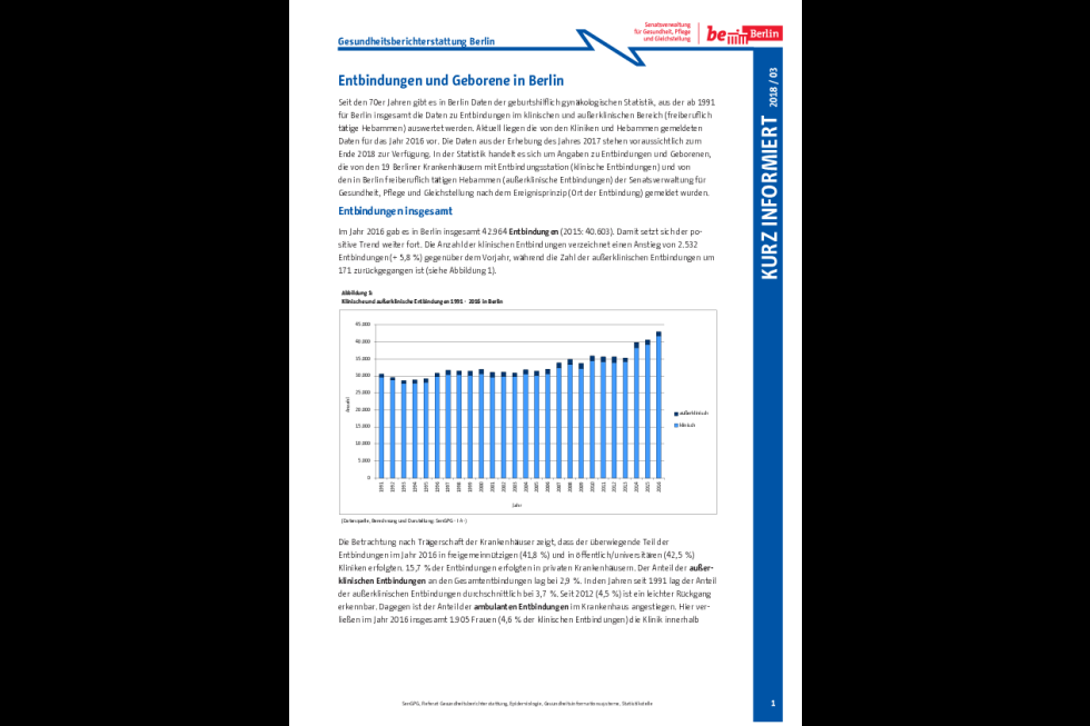 Entbindungen und Geborene in Berlin