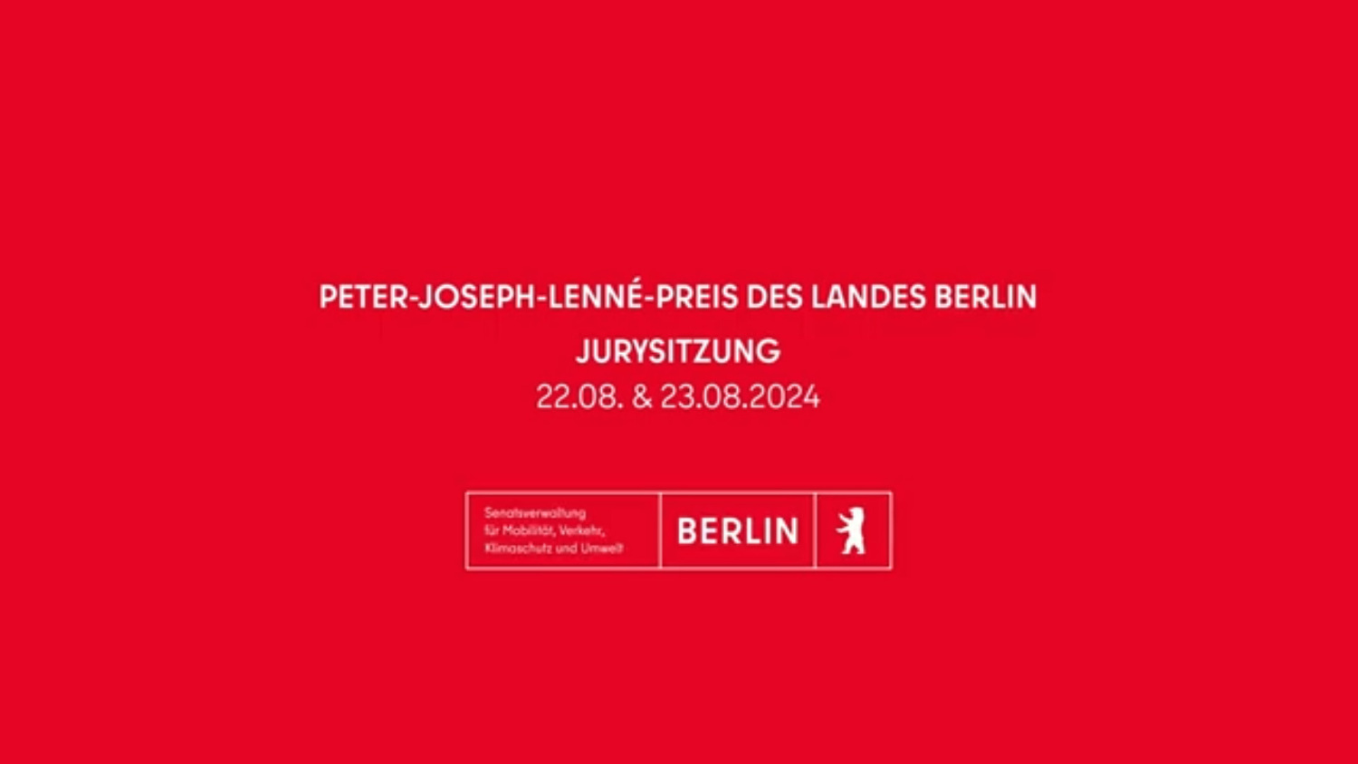 Lenné-Preis 2024: Jurysitzung