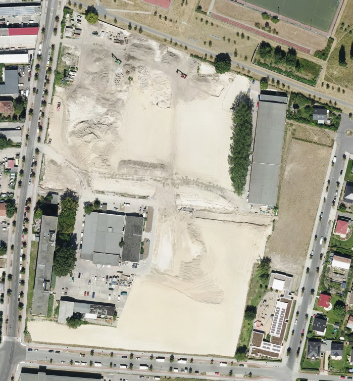 Luftbild Adlershof, Standort der Bodensanierung, Jahr 2013
