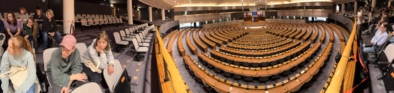 Panorama vom Plenarsaal des EU-Parlamentes