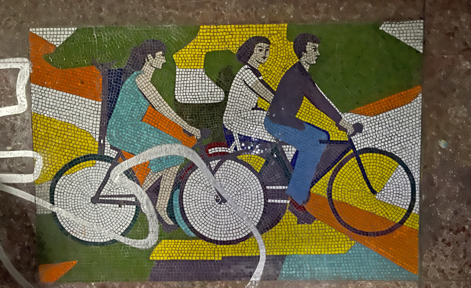 Mosaik Radfahren