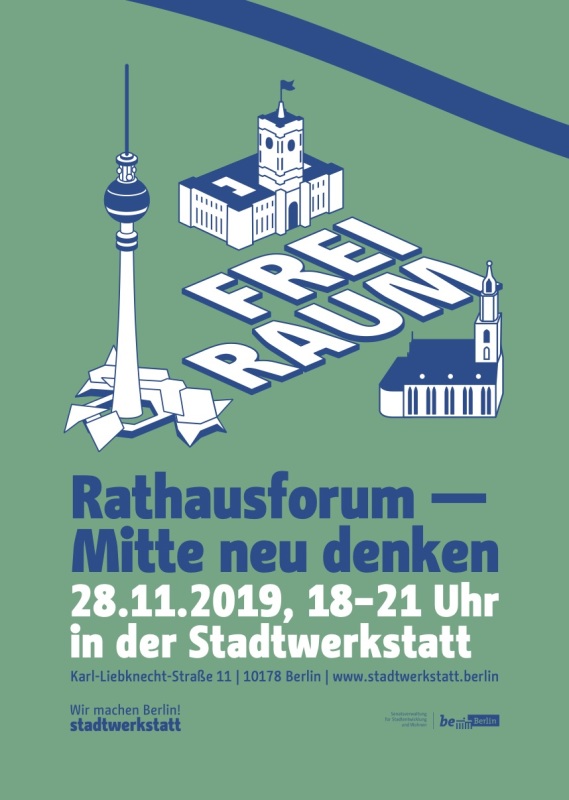 Plakat "Rathausforum - Mitte neu denken" November 2019