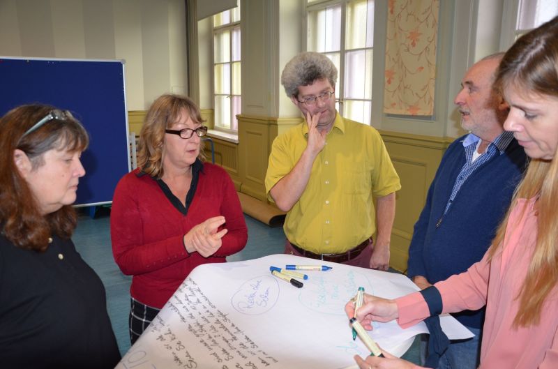 Diskussionen in kleinen Gruppen